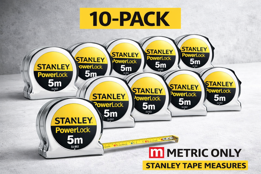 Stanley PowerLock 5m (16 ft) Measuring Tape — 10 Pack | Contractor Grade